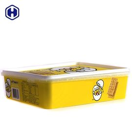 Envases de comida plásticos del cuadrado de la galleta de soda en el molde que etiqueta 87OZ 2600ML