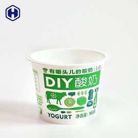 Envases de plástico redondos de la taza del uso IML del congelador los pequeños rasguñan resistente