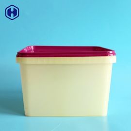 Las tinas recicladas 2800ML 94OZ de los PP IML emparedan ligeramente los cubos cuadrados de la categoría alimenticia