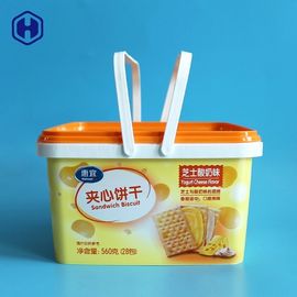 Las tinas de sensación estéticas 3200ml de IML secaron el embalaje de las galletas 560g de las galletas