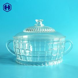 envase claro transparente del cilindro de la comida del regalo de cumpleaños 45oz de los tarros plásticos del almacenamiento