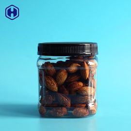 Empaquetado Nuts secado tarros plásticos anchos cuadrados claros vacíos de la boca
