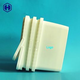 El doble manija de encargo del logotipo de IML de la impresión blanca de las tinas vacia los envases de comida