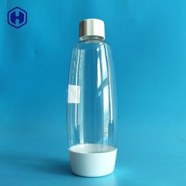 El plástico transparente vacío de la tapa del tornillo embotella el recipiente líquido plástico reutilizable