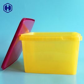 Las tinas antis BPA de las galletas IML del agua liberan los Pp vacíos que empaquetan color amarillo de la caja