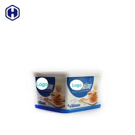 Caja de regalo plástica durable de la galleta de las tinas de la cubierta IML vacía etiquetando el empaquetado