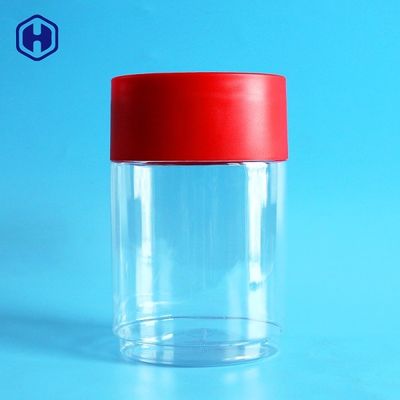 Latas ovales del plástico transparente de la tapa roja vacía 716ML 24OZ