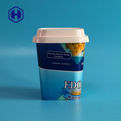 Caja disponible plástica inmediata cuadrada de la taza 650ml PP de los tallarines