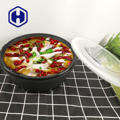 almuerzo Fried Chicken Plastic Salad Bowl de la fruta 1100ml con la impresión de encargo de la tapa