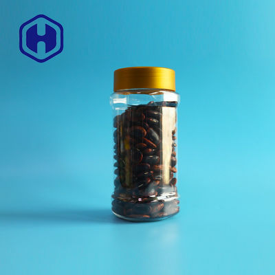 Tarro plástico 30oz 900ml de la galleta del anacardo del animal doméstico de la prueba cuadrada del escape para la harina de maíz del polvo del café