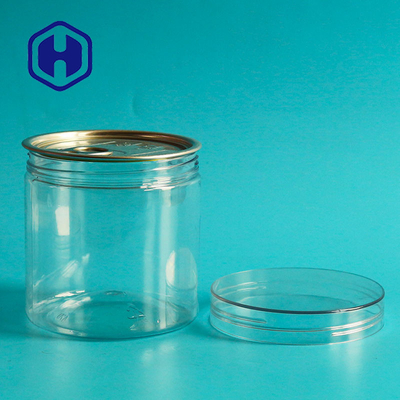 Animal doméstico ancho de la boca de los cacahuetes plásticos herméticos transparentes de las latas alrededor del casquillo de Ring Pull Eoe With Screw