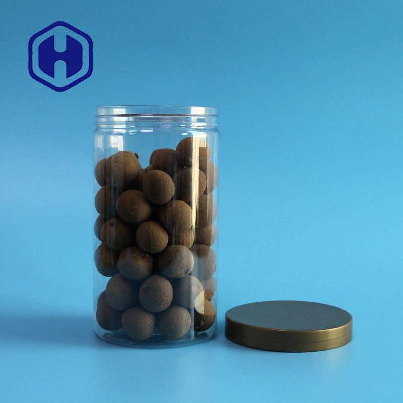 La camiseta cilíndrica a granel 750ml juega los tarros plásticos del almacenamiento para el acondicionamiento de los alimentos