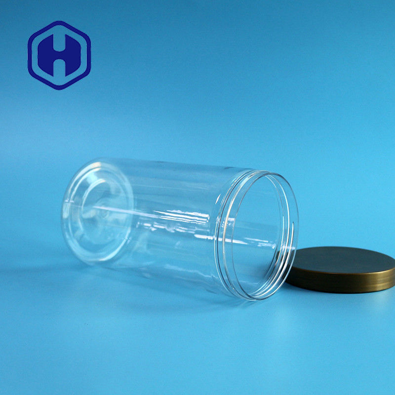 La camiseta cilíndrica a granel 750ml juega los tarros plásticos del almacenamiento para el acondicionamiento de los alimentos