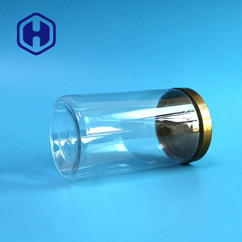 La camiseta cilíndrica a granel 750ml juega los tarros plásticos del almacenamiento para el acondicionamiento de los alimentos