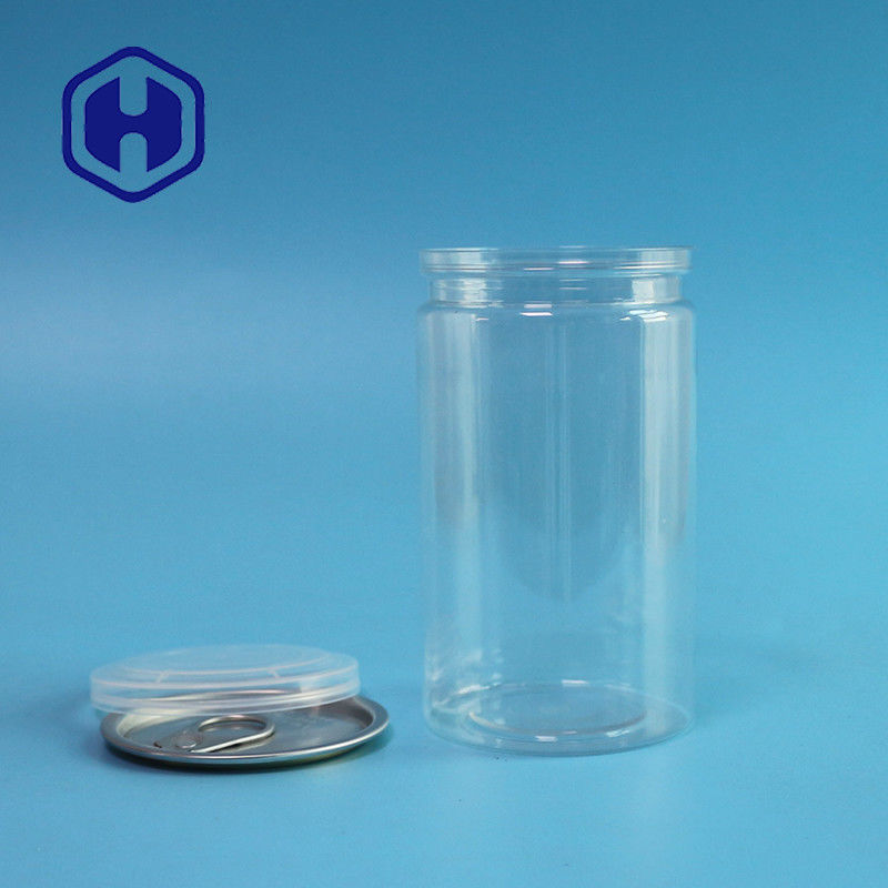 el animal doméstico vacío abierto fácil del plástico transparente de 410ml 211# puede para la prueba del escape de la comida
