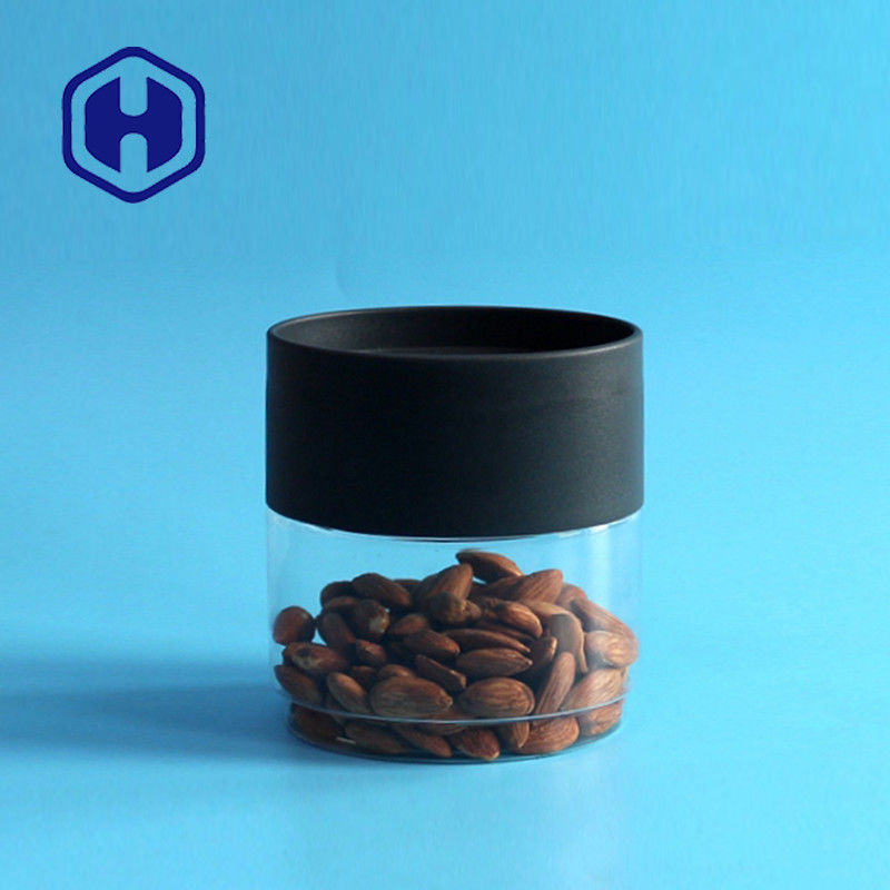Contenedor de almacenamiento oval plano de encargo del ANIMAL DOMÉSTICO del tarro 13oz Tin Can Dry Fruit del envase de plástico