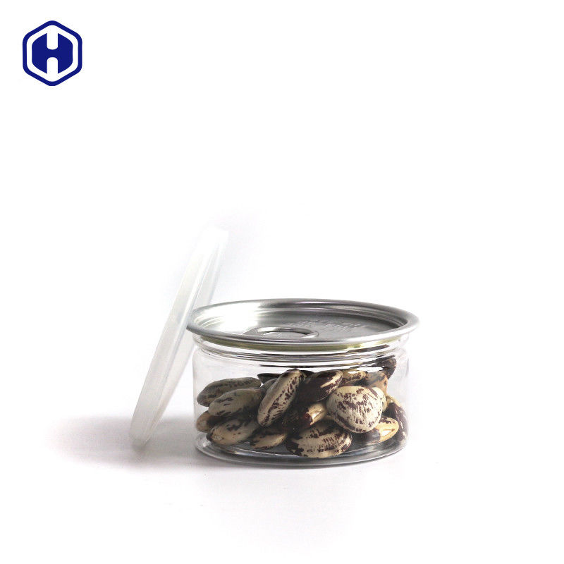 A prueba de fugas transparente Pet fácil de abrir latas de plástico / Pet fácil de abrir latas para salsa