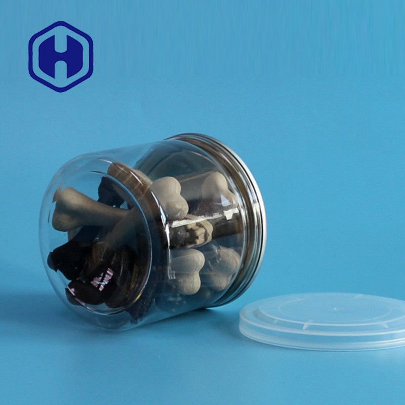 La lata de plástico PET transparente con extremo abierto fácil para salsa de alimentos secos y especias