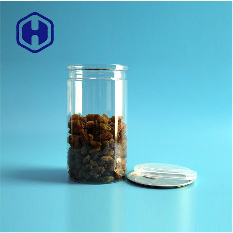 500 ml Diseños personalizados Snack Productos alimenticios Latas de plástico PET reutilizables para envases de alimentos