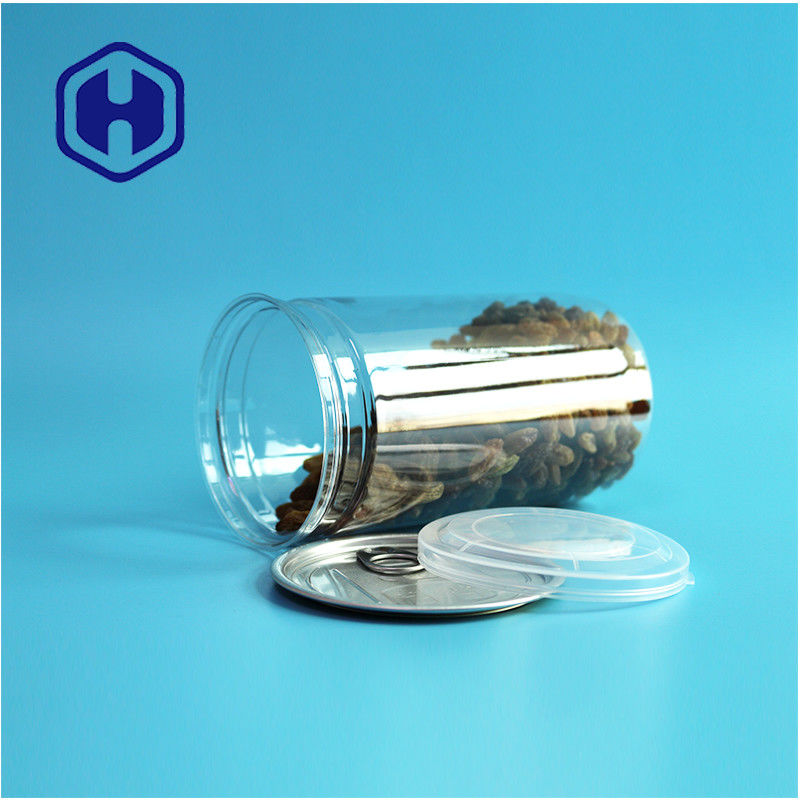 500 ml Diseños personalizados Snack Productos alimenticios Latas de plástico PET reutilizables para envases de alimentos