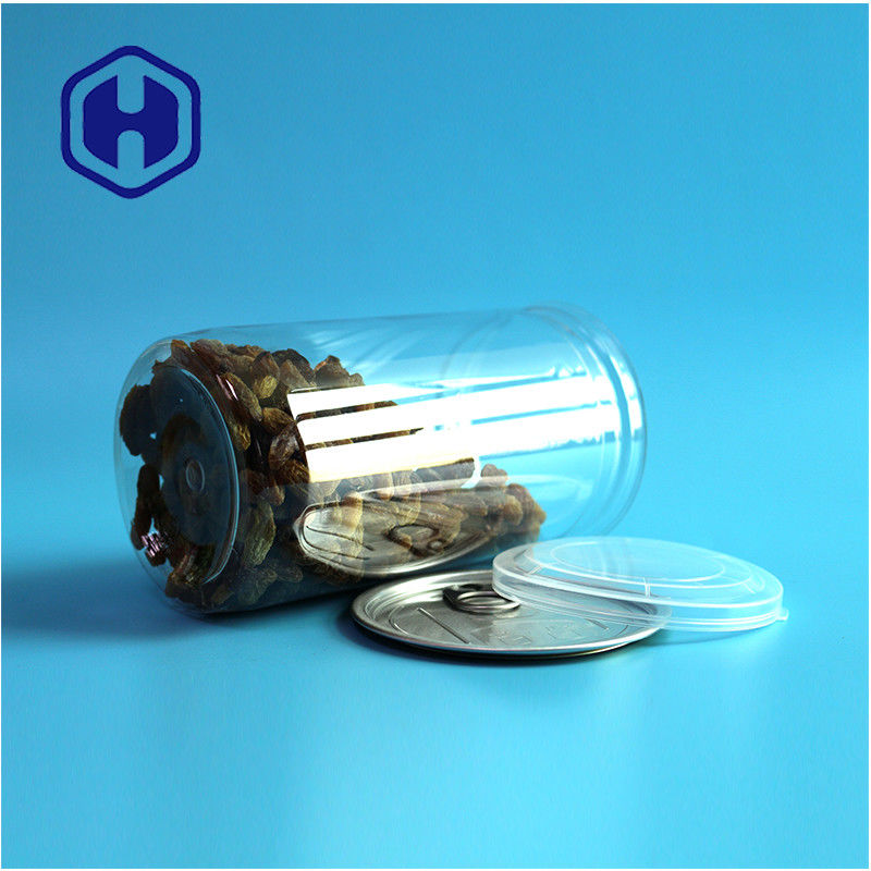 500 ml Diseños personalizados Snack Productos alimenticios Latas de plástico PET reutilizables para envases de alimentos