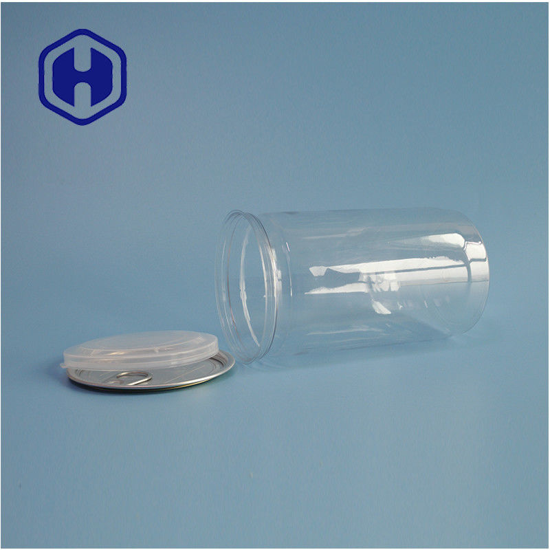 Envases de especias sin esfuerzo 307# Envases cilíndricos de PET para convenientes envases de alimentos