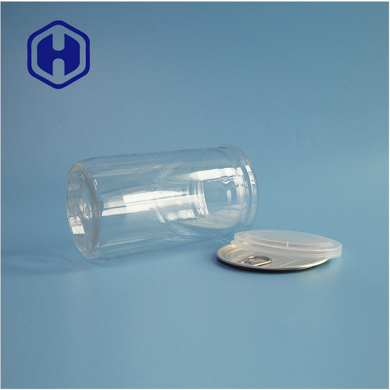 Envases de especias sin esfuerzo 307# Envases cilíndricos de PET para convenientes envases de alimentos
