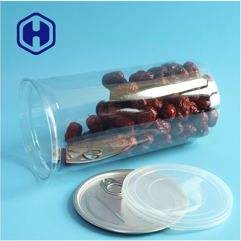 1400 ml de nueces de maíz grandes transparentes de plástico transparentes enlatados de PET con extremo abierto fácil