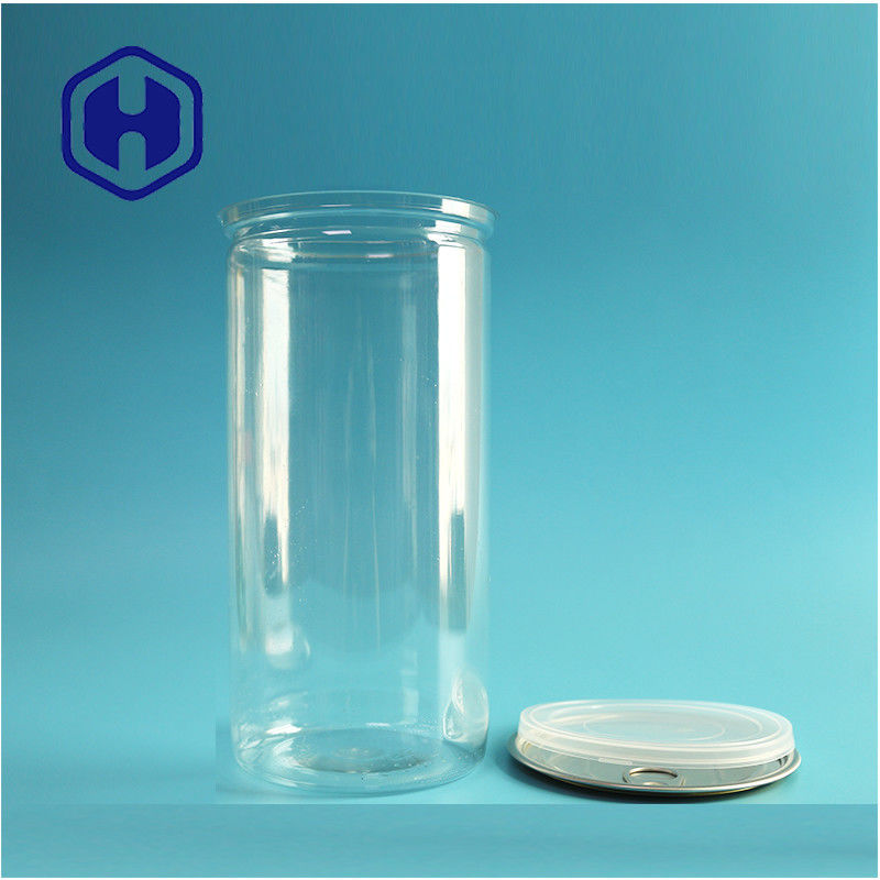 1400 ml de nueces de maíz grandes transparentes de plástico transparentes enlatados de PET con extremo abierto fácil