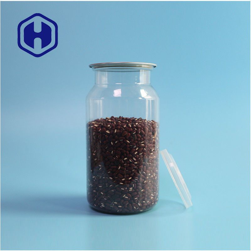 Latas de plástico PET transparentes para alimentos secos y especias con prueba de fugas y diseño fácil de abrir