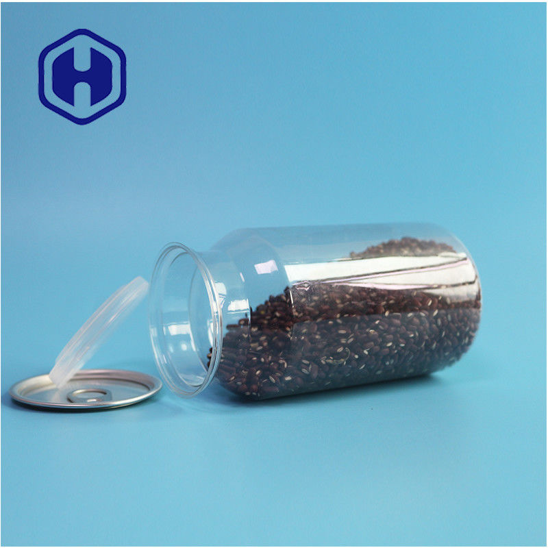 Latas de plástico PET transparentes para alimentos secos y especias con prueba de fugas y diseño fácil de abrir