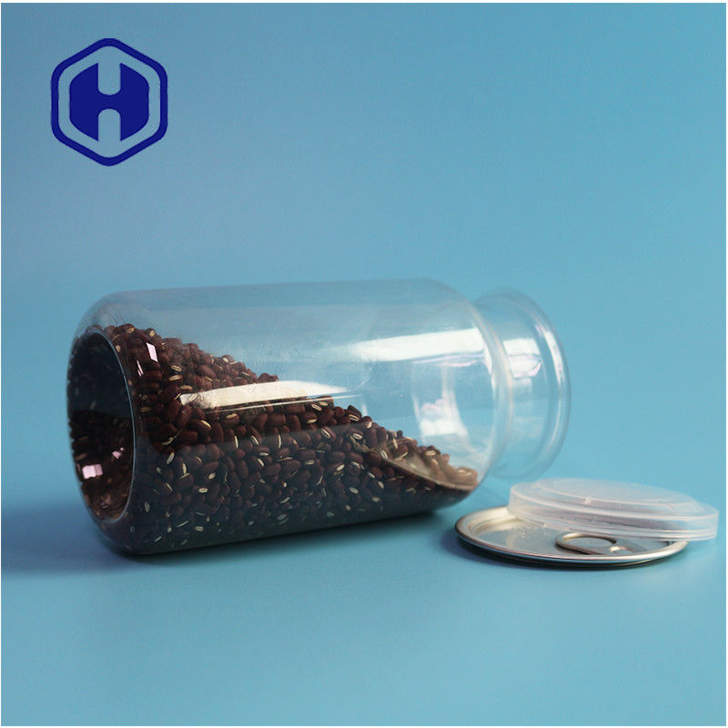 Latas de plástico PET transparentes para alimentos secos y especias con prueba de fugas y diseño fácil de abrir