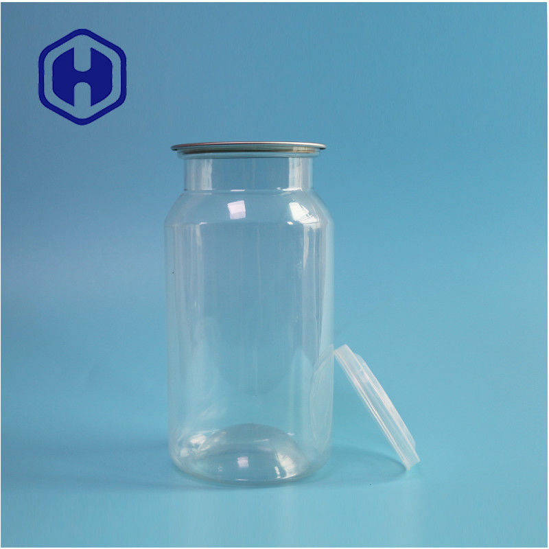 Latas de plástico PET transparentes para alimentos secos y especias con prueba de fugas y diseño fácil de abrir