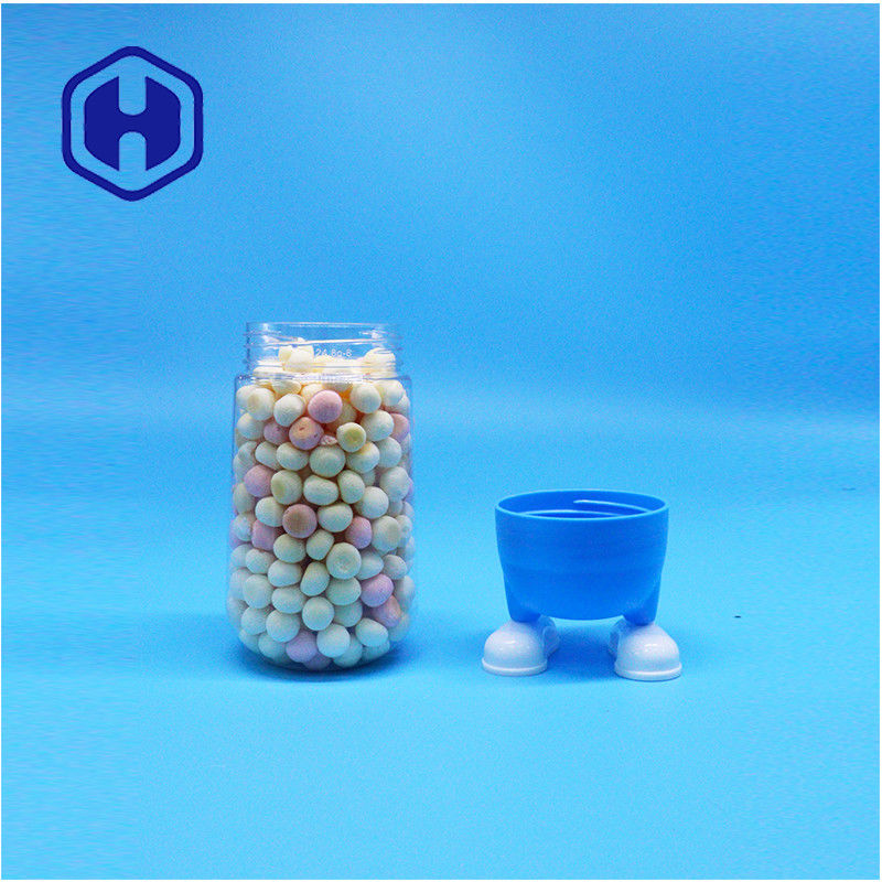 Caramelos de forma única de plástico de grado alimenticio de azúcar galletas de regalo cristal transparente tapa de tornillo elegante