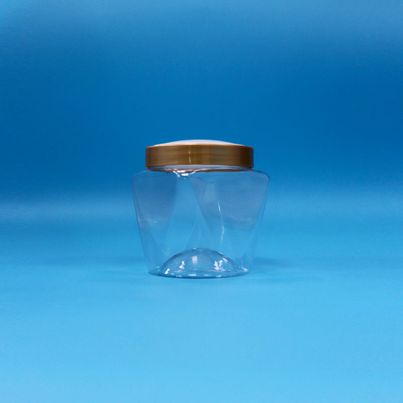 Boca ancha de plástico PET de grado alimenticio transparente para bebés y alimentos dulces Jar de tornillo tapa plana