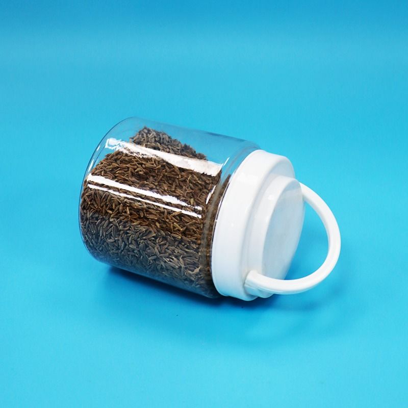 Transparente fácil abierto redondo Jarrones de plástico PET con tapa de tornillo Alimentos para bebés Semillas de nueces Dulces