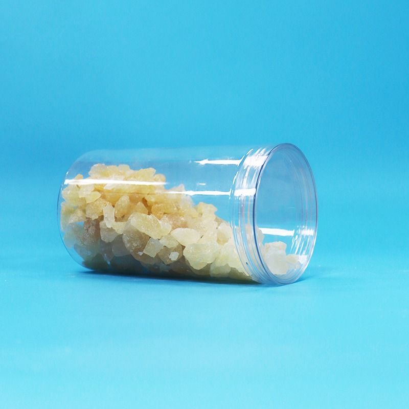 Sin BPA Cap de tornillo transparente transparente de forma redonda PET plástico de dulces galletas de nueces Jar