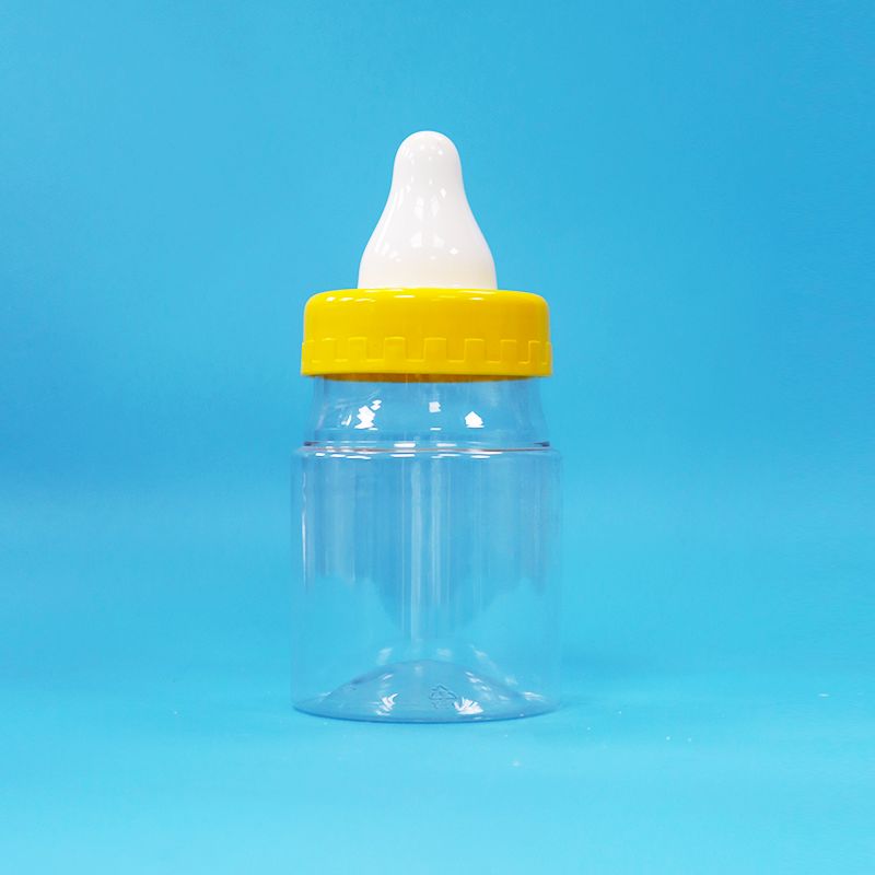 BPA libre tapa de tornillo transparente PET plástico frasco sellado para alimentos dulces galletas nueces