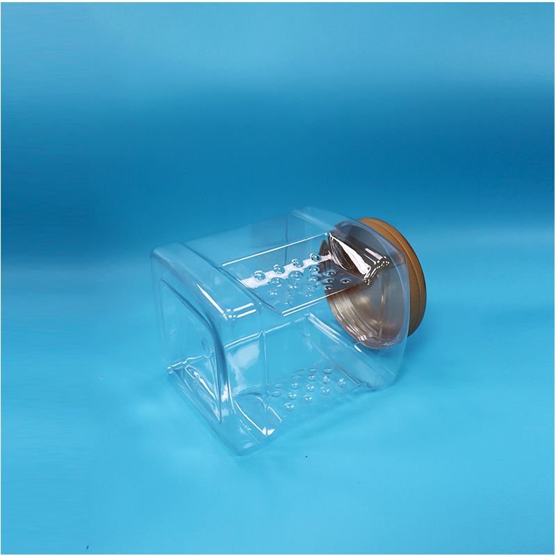 Frascos de PET con tapa de rosca transparente y agarre, grado alimenticio, para nori picado, bayas de mirto rojas secas y nueces