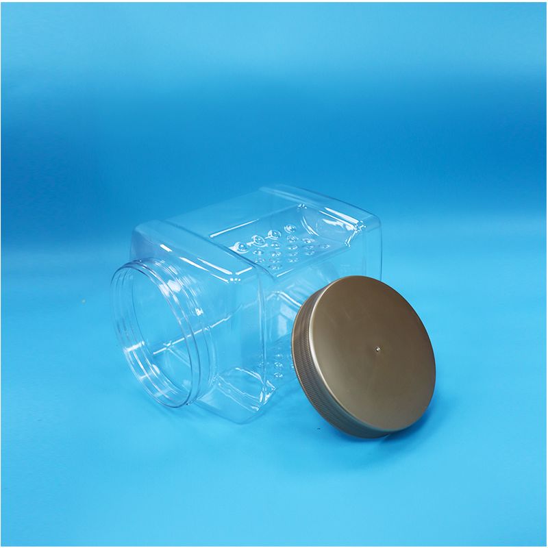 Frascos de PET con tapa de rosca transparente y agarre, grado alimenticio, para nori picado, bayas de mirto rojas secas y nueces