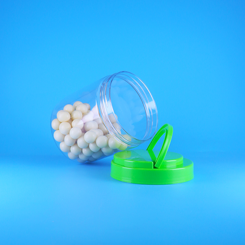 Tarro de mantequilla de maní redondo transparente de plástico PET vacío sellable con tapa de rosca sin BPA