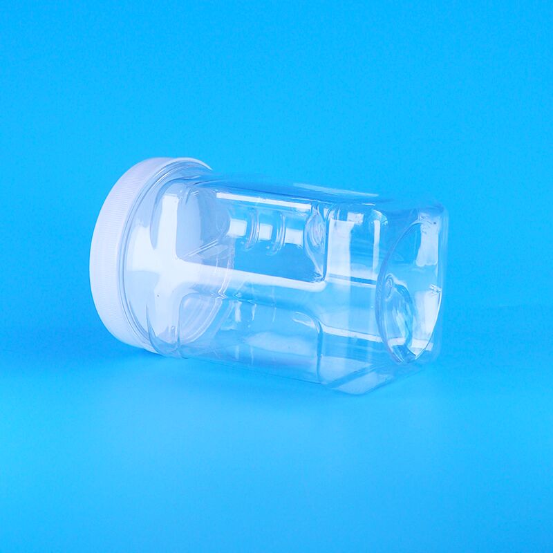 Galletas de arándanos en rodajas Emon Calamar seco para mascotas Tapas de rosca de plástico transparente Frascos de agarre Grado alimenticio