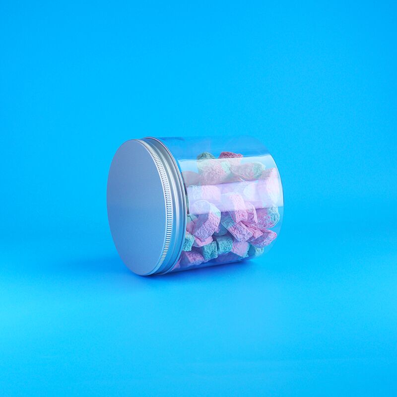 Ronda de aluminio fácil de abrir tapa de alimentos dulces galletas de jazmín té plástico cristal PET transparente