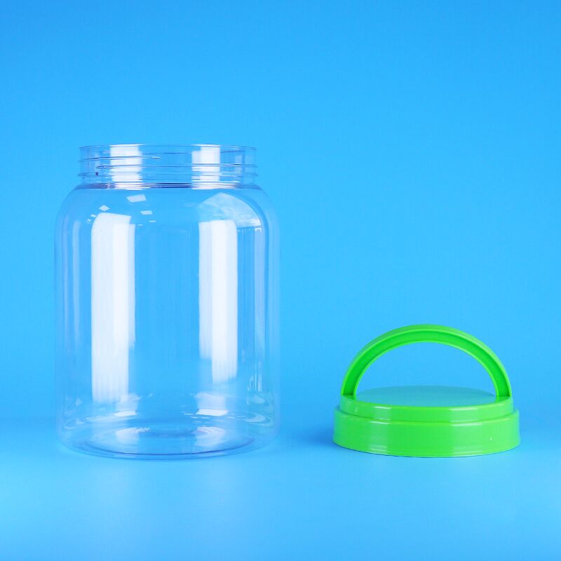 Grado alimenticio con tapa plana, café claro, dulces, semillas de loto, alimentos para bebés, tarro de plástico redondo de PET