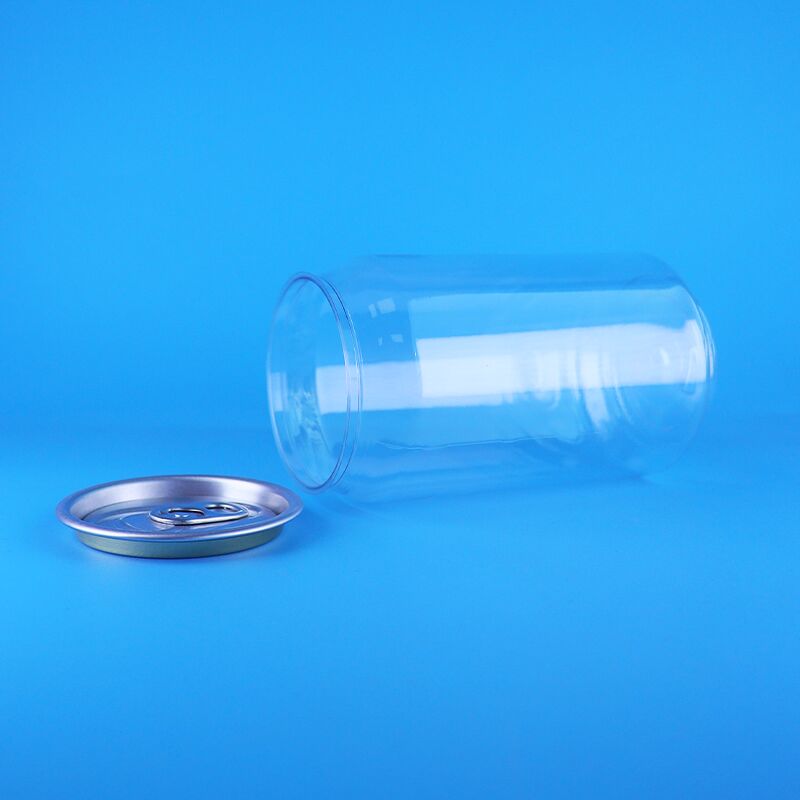 330 ml de lata de plástico PET transparente con tapa fácilmente abierta para café, té, leche y bebidas carbonatadas