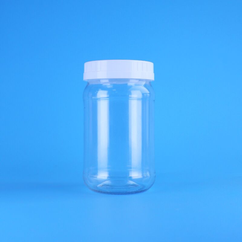 Jarrón de plástico de calidad alimentaria de 220 ml con tapa de tornillo blanco para envases de ensalada y mermelada