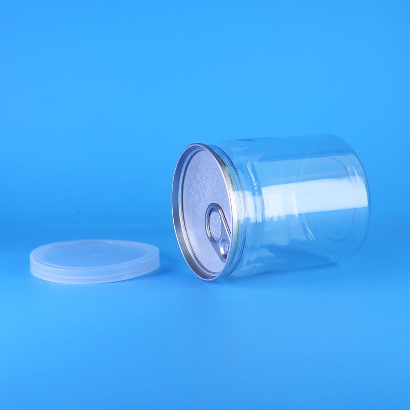 Jarrón de PET hermético de 250 ml con tapa fácilmente abierta para palomitas de maíz y puré de patata Jarrón de embalaje de plástico