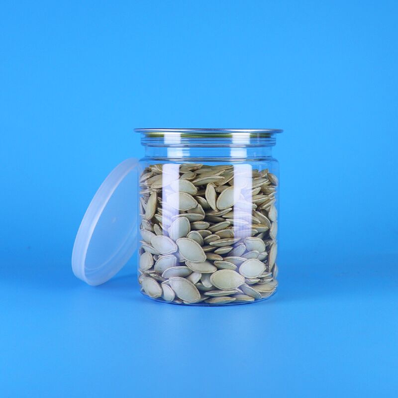 Soluciones de embalaje de alimentos de 250 ml de PET hermético fácil de abrir tapa de plástico de melocotones de lata de jamón de guisantes