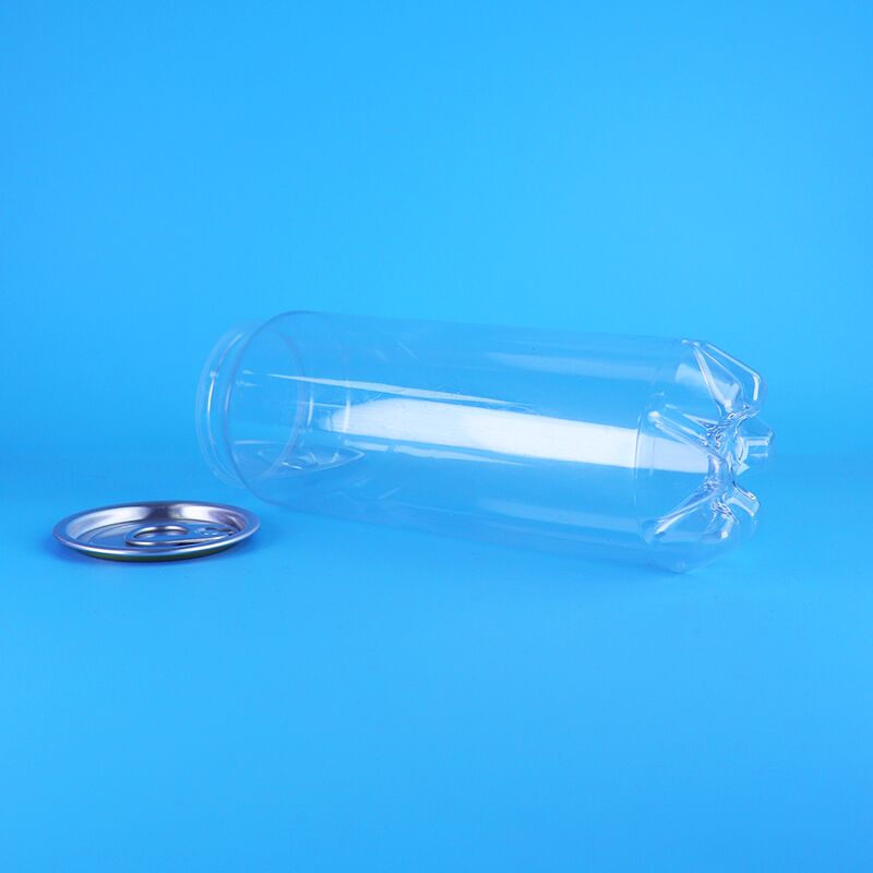 500 ml de tapa fácil abierta PET plástico puede fugar prueba de grado de alimentos para naranja gaseosas bebidas energéticas