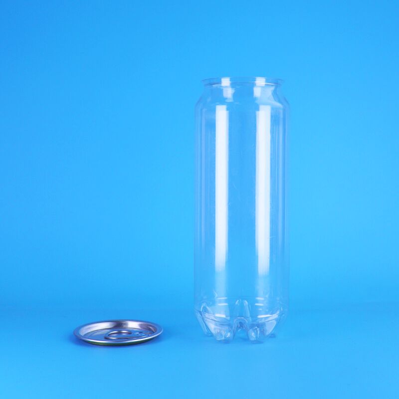 Jarrones de plástico personalizados de grado alimenticio PET plástico de soda Mike té verde puede abrir fácilmente tapa